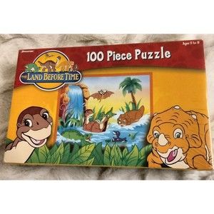 Pressman - The Land Before Time Jigsaw Puzzle - 100 Pieces - Ages 5- 8 - SEALED